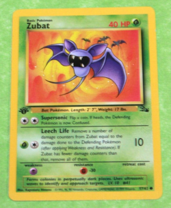 Vintage Pokemon Card First Edition Zubat 57/62 - Image 1