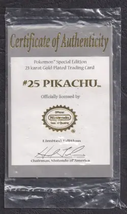 1999 Pokemon Mewtwo 23 Karat Gold Plated Special Edition Trading Card Collect - Image 3