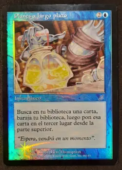 MTG SPANISH FOIL Long-Term Plans- INKED EDGES - Scourge Magic Card # 38 - Image 1
