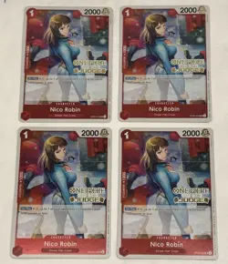 One Piece Nico Robin Judge Gold Stamped Vol.4 Cards (4x) OP05-010 English Foil - Image 1