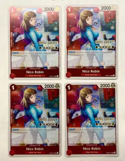 One Piece Nico Robin Judge Gold Stamped Vol.4 Cards (4x) OP05-010 English Foil - Image 3