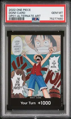 2022 ONE PIECE OP01 - ROMANCE DAWN ALTERNATE ART DON!! CARD - PSA 10 - Image 1