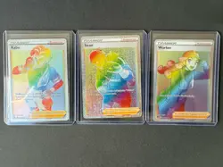 Iscan Kabu Worker Rainbow Trainer Lot Pokemon TCG Full Art 3-Card Lot - Image 1