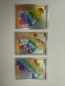 Iscan Kabu Worker Rainbow Trainer Lot Pokemon TCG Full Art 3-Card Lot - Image 3
