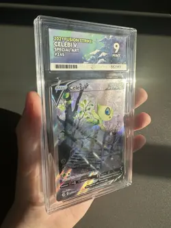 Pokemon TCG Celebi v Fusion Strike Alternative Art Card 245/264 Ace Graded 9 - Image 3