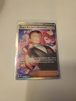 Pokemon TCG Destined Rivals Team Rockets Giovanni Card Sir Eng 238/182 - Image 1