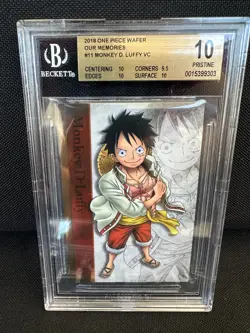one piece wafer card our memories Monkey D luffy BGS 10 - Image 1