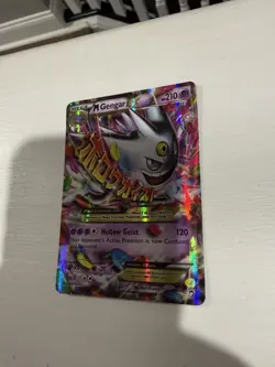 Mega Genger EX. XY166 Pretty Good Condition Pokemon Card Near Mint Rare TCG - Image 3