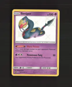 Seviper SV15/SV94 Hidden Fates Shiny Holo Rare Pokemon Card NM - Image 1