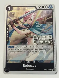 Rebecca (Judge Pack Vol. 6) OP04-092 One Piece Promotion Cards Foil - Image 1