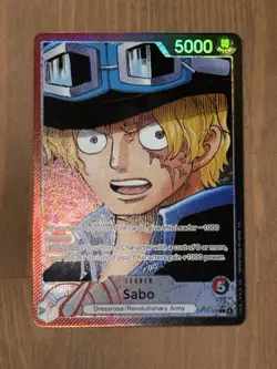 Sabo OP13-004 Manga Leader Rare One Piece Card English Carrying On His Will - Image 1