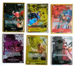 6 x One Piece, Store Tournament Winner's Prize Cards... - Image 1