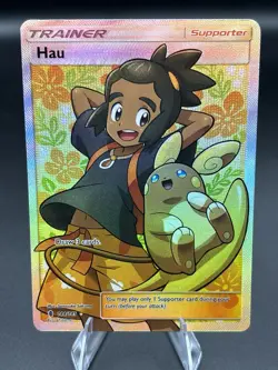 Pokemon Hau Guardians Rising Trainer Full Art Ultra Rare Holo Card 144/145 NM - Image 1