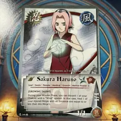 Sakura Haruno 345 Growing Talent 1st Edition Naruto Card Lineage of Legends - Image 1