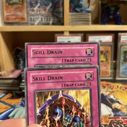 X2 Skill Drain - Rare DR1-EN211 - MP - YuGiOh Cards Slight X1 Double Misprint - Image 2
