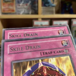 X2 Skill Drain - Rare DR1-EN211 - MP - YuGiOh Cards Slight X1 Double Misprint - Image 3