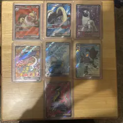 Lot Of 7 Full Art Pokemon Cards, English/Japanese - Image 1