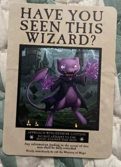 Custom Pokemon Mew Card🔥👀(Harry Potter Wizard Style) Not TCG approved - Image 1