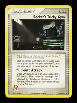 Rocket's Tricky Gym 90/109 Uncommon Team Rocket Returns Pokemon Card - Image 1
