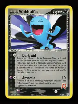 Rocket's Wobbuffet 47/109 Uncommon Team Rocket Returns Pokemon Card - Image 1