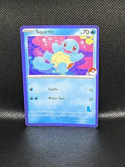 Squirtle Blue Border Exclusive Stamp My First Battle Promo Pokemon Card NM - Image 1