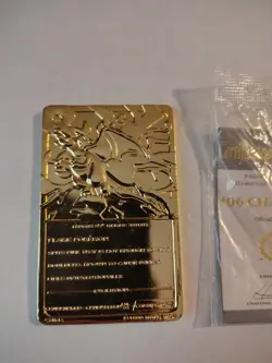 1999 Pokemon Burger King Minty Fresh 23K Gold Plated Trading Card #06 Charizard - Image 2