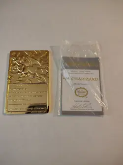1999 Pokemon Burger King Minty Fresh 23K Gold Plated Trading Card #06 Charizard - Image 5