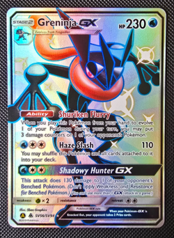 Pokemon Card - Greninja GX - SM Hidden Fates - Shiny Vault - SV56/SV94 - M/NM - Image 1