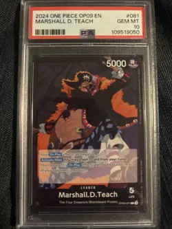 Marshall.D.Teach Leader OP09-081 One Piece Card Game PSA 10 - Image 1