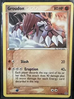 Groudon 14/106 | EX Emerald | Non Holo Pokemon Card NM - Image 1
