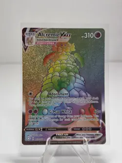 Pokemon Card ALCREMIE VMAX 073/072 SHINING FATES RAINBOW SECRET RARE - Image 1