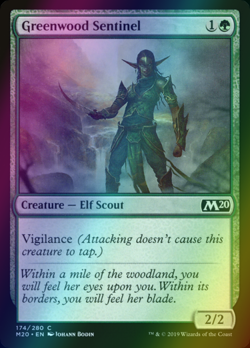 x1 FOIL Greenwood Sentinel MTG 174/280 M20 M/NM 1x - Image 1