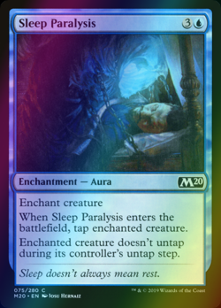 x1 FOIL Sleep Paralysis MTG 75/280 M20 M/NM 1x - Image 1