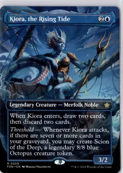 Kiora, the Rising Tide (Borderless) Foundations Regular NM R 0309 - Image 1