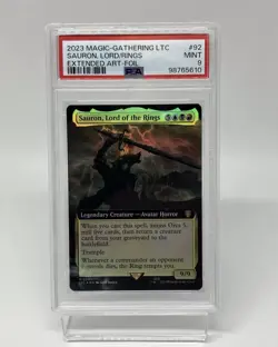 MTG Sauron, Lord of the Rings Extended Art 2023 FOIL PSA 9 - Image 1