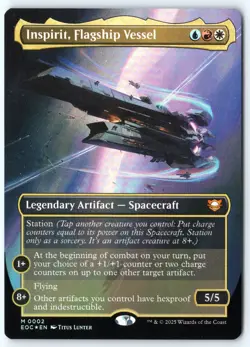 Inspirit, Flagship Vessel FOIL Borderless - Commander Edge of Eternities - NM - Image 1