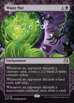 [1x] Waste Not Near Mint, English Wilds of Eldraine Extras MTG Magic - Image 1