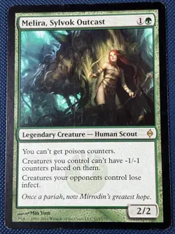 MTG Magic the Gathering Melira, Sylvok Outcast New Phyrexia NM - Image 1