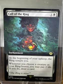 Call Of The Ring MTG Lord Of The Rings Extended Art Rare - Unplayed #0355 - Image 1