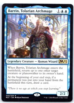 #45 Barrin, Tolarian Archmage Core Set 2021 Rare - Image 1