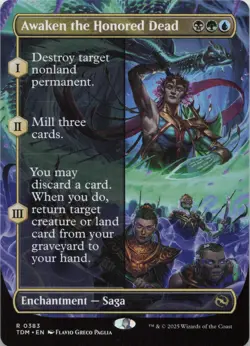 Awaken the Honored Dead (Borderless) R Tarkir: Dragonstorm 383 LP-NM - Image 1
