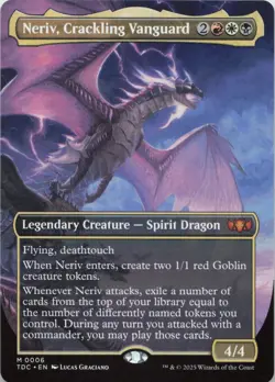Neriv, Crackling Vanguard (Borderless) M Commander: Tarkir: Dragonstorm 6 NM MTG - Image 1