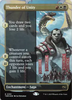 Thunder of Unity (Borderless) - FOIL - R Tarkir: Dragonstorm 391 - MTG - Image 1