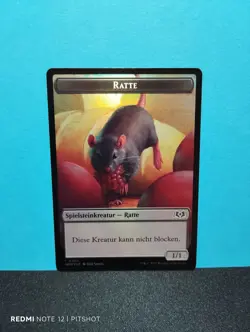 FOIL Speise Ratte Spielstein / Food Rat Token - MTG Magic - Image 2