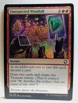 Unexpected Windfall - Adventures in the Forgotten Realms *Foil* Magic MTG - Image 1