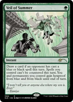 MTG English Veil of Summer NM Foil Secret Lair - Image 1