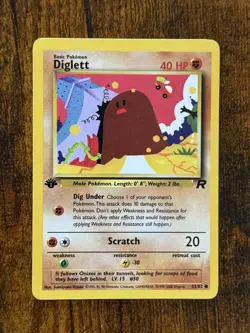 Diglett - Pokemon TCG - Team Rocket - 1st Edition - #52/82 - Image 1