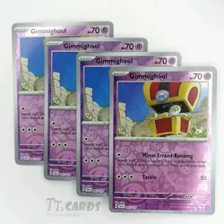Gimmighoul 097/191 REVERSE HOLO x4 Playset 4x Pokemon S&V Surging Sparks SSP - Image 1