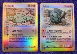 Golem 5/97 Geodude 55/97 Dragon Reverse Holo Rare Pokemon *NICE* - Image 1