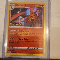 Pokemon TCG Charizard SWSH066 Sword & Shield Promo Prerelease Holo Rare - Image 1